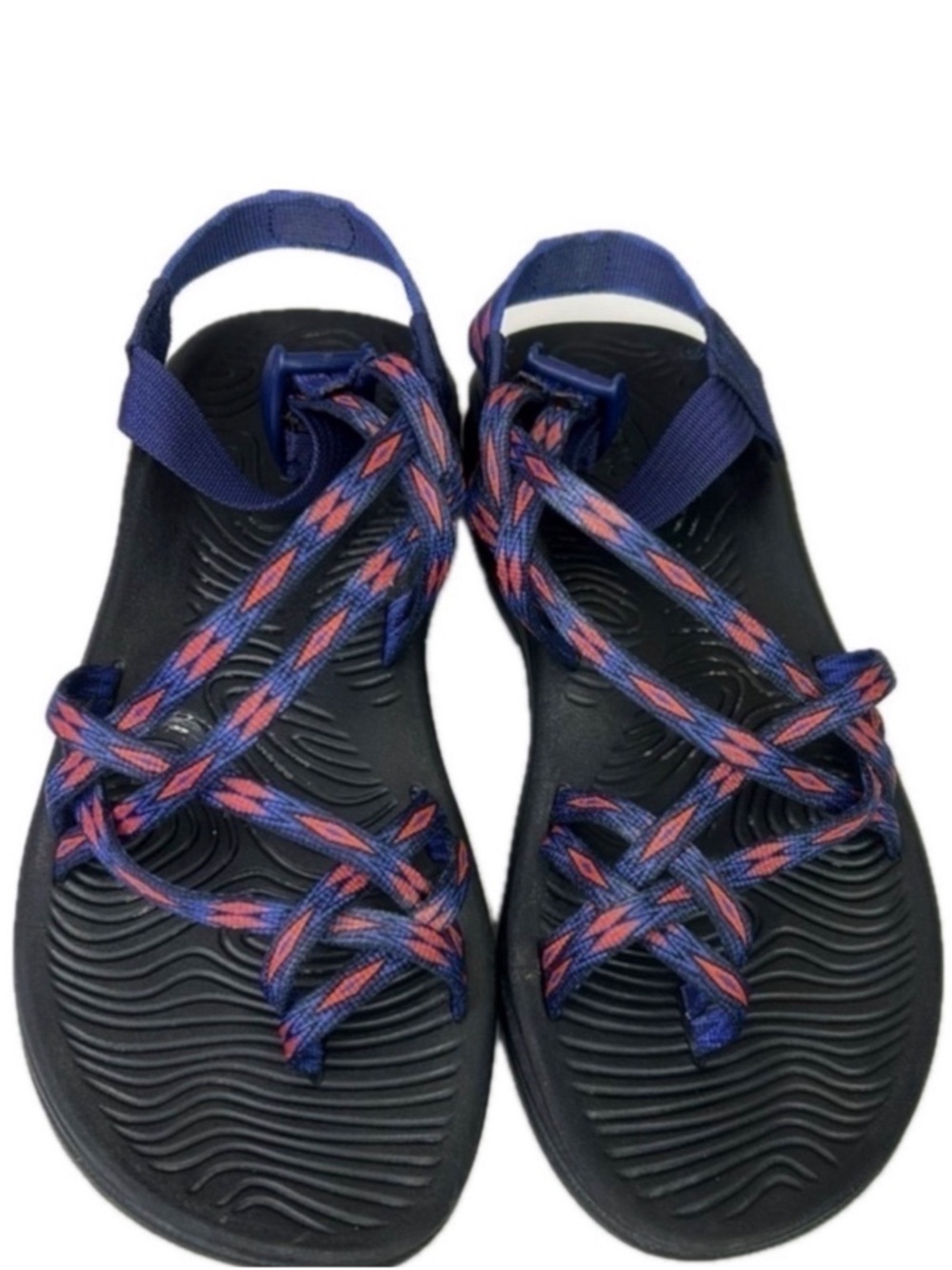 Chaco ZVOLV X2 Women’s Size 6 Hiking Water Sandal Volcanic Blue and Orange
